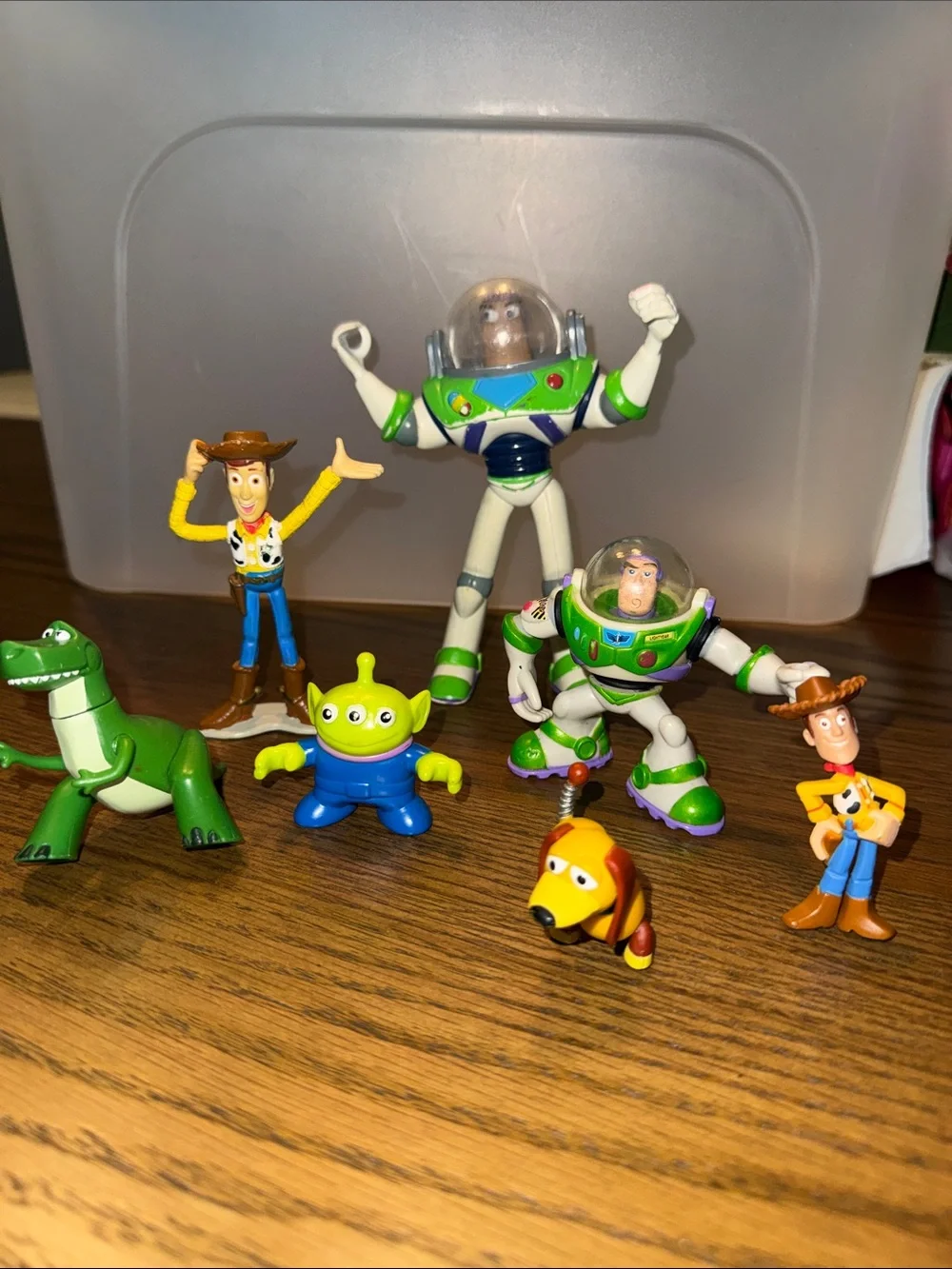 Toy Story Figure Set Bundle - Green and White Buzz Lightyear with Friends